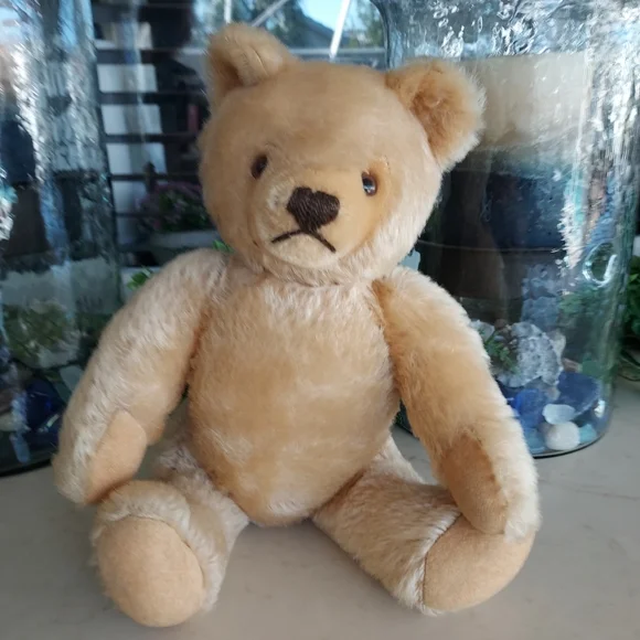 VTG: 1970's Steiff Lentil Button Light Brown Teddy Bear. - Picture 1 of 1